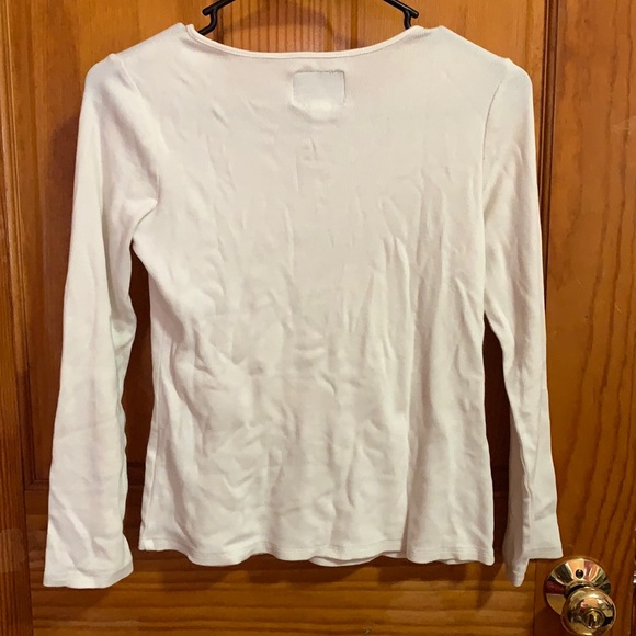White Blouse w/ Front Detail - Picture 2 of 2